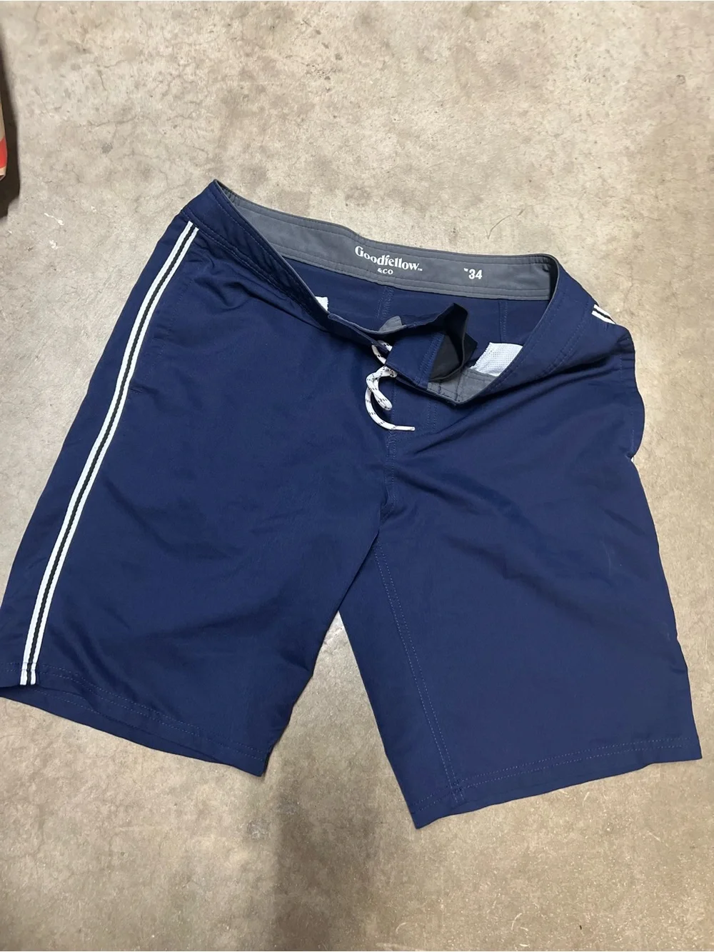 Good fellows Men's Navy Swim Trunks